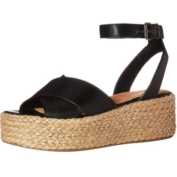SEYCHELLES Leather Platform Espadrille Sandals Women’s Size 7.5 - NEW IN BOX - Picture 1 of 6